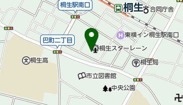 桐生スターレーンの地図画像