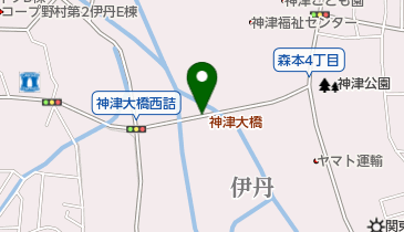 神津大橋の地図画像