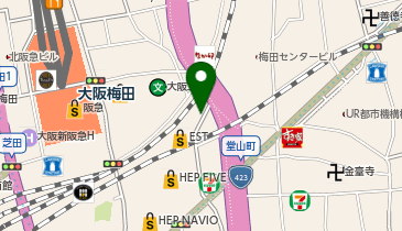 ショップイン 大阪梅田エスト店の地図画像