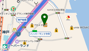 GU 神戸ハーバーランドumie店の地図画像