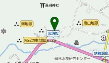鉄輪地獄地帯公園の地図画像
