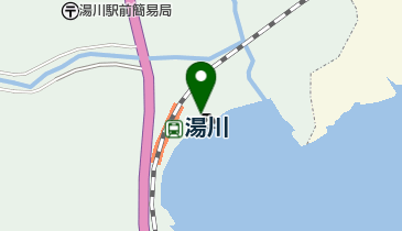 湯川海水浴場の地図画像