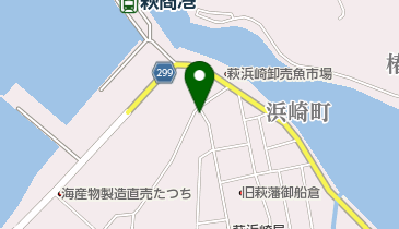 萩市浜崎伝統的建造物群保存地区の地図画像