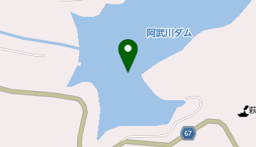 阿武川ダム 阿武湖の地図画像