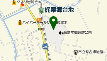 綾羅木郷遺跡の地図画像