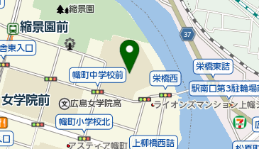 エノキ(幟町中学校校庭)(被爆樹木)の地図画像
