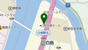 クスノキ(上野学園ホール東側)(被爆樹木)の地図画像