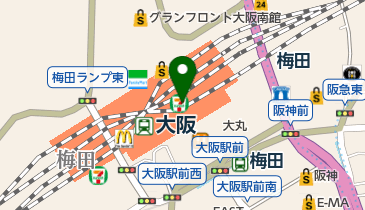洋麺屋五右衛門 大阪駅店の地図画像