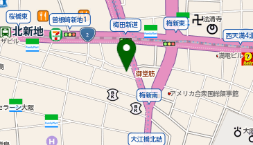 ジャンカラ 北新地店の地図画像