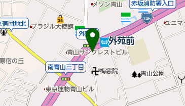 青山の橘屋の地図画像
