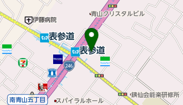 表参道 おそば古道の地図画像
