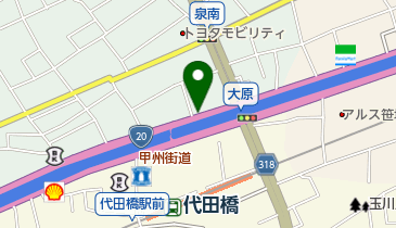 湯の楽代田橋の地図画像