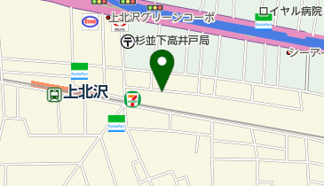 北沢湯の地図画像