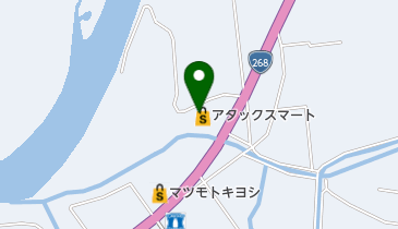 アタックス えびの店の地図画像