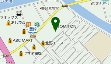 HAIR&MAKE EARTH(ヘアアンドメイクアース) 豊崎店の地図画像
