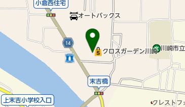 HAIR&MAKE EARTH(ヘアアンドメイクアース) クロスガーデン川崎店の地図画像