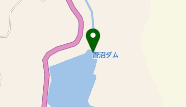 菅沼ダムの地図画像