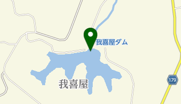 我喜屋ダムの地図画像