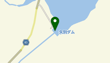 矢別ダムの地図画像