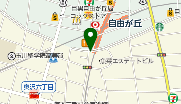 フィットネスショップ 自由が丘店の地図画像