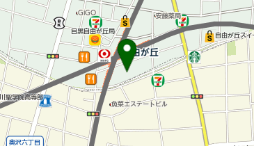 銀座メガネ メルサ自由が丘店の地図画像