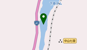 下原ダムの地図画像