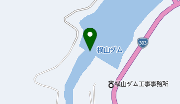 横山ダムの地図画像