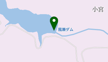 風兼ダムの地図画像
