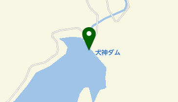 犬神ダムの地図画像