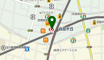 四谷学院 大学受験予備校 自由が丘校の地図画像