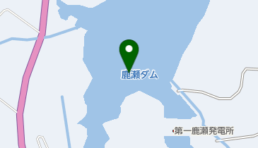 鹿瀬ダムの地図画像