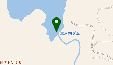 北河内ダムの地図画像