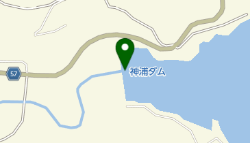神浦ダムの地図画像