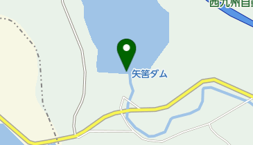 矢筈ダムの地図画像