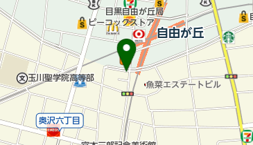 アフラックサービスショップ 自由が丘店の地図画像