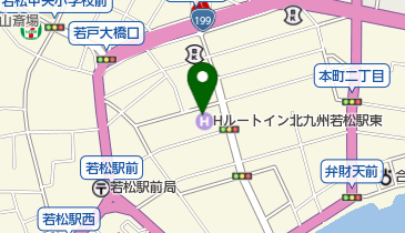 天然温泉 若松天然温泉 旅人の湯の地図画像