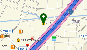 GU イオンタウン金沢示野店の地図画像