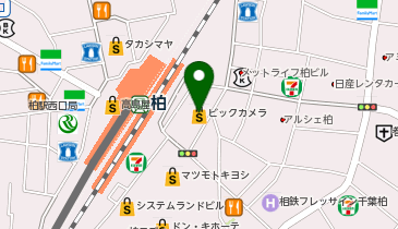 ビックカメラ柏店の地図画像