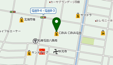 コジマ&times;ビックカメラ CiiNA CiiNA屯田店の地図画像