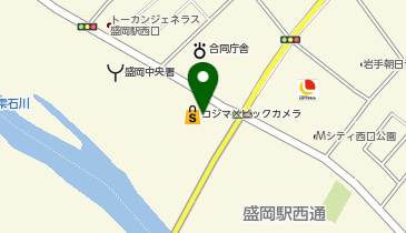 コジマ&times;ビックカメラ盛岡店の地図画像