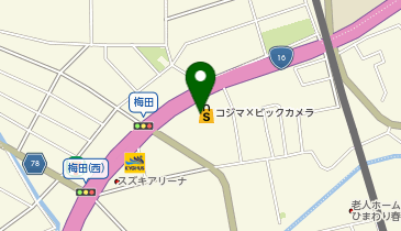 コジマ&times;ビックカメラ春日部店の地図画像