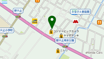 コジマ&times;ビックカメラ新座店の地図画像