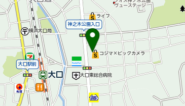 コジマ&times;ビックカメラ横浜大口店の地図画像
