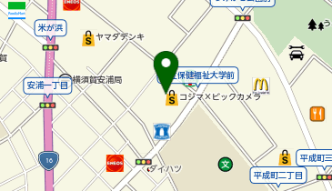 コジマ&times;ビックカメラ横須賀店の地図画像