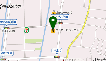 コジマ&times;ビックカメラ海老名店の地図画像