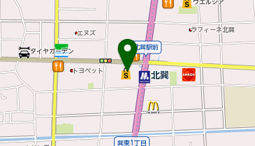 コジマ&times;ビックカメラ生野店の地図画像