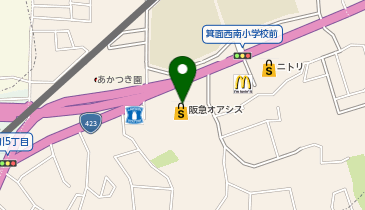 コジマ&times;ビックカメラ箕面店の地図画像