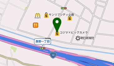 コジマ&times;ビックカメラ小倉店の地図画像