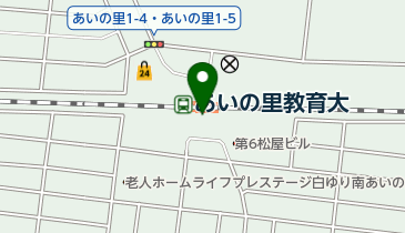 あいの里教育大駅 南口」(札幌市北区--〒002-8091)の地図/アクセス