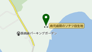 鹿児島県のソテツ自生地の地図画像
